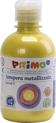 Skole Tempera Maling - Metallic - Gul - 300 ML
