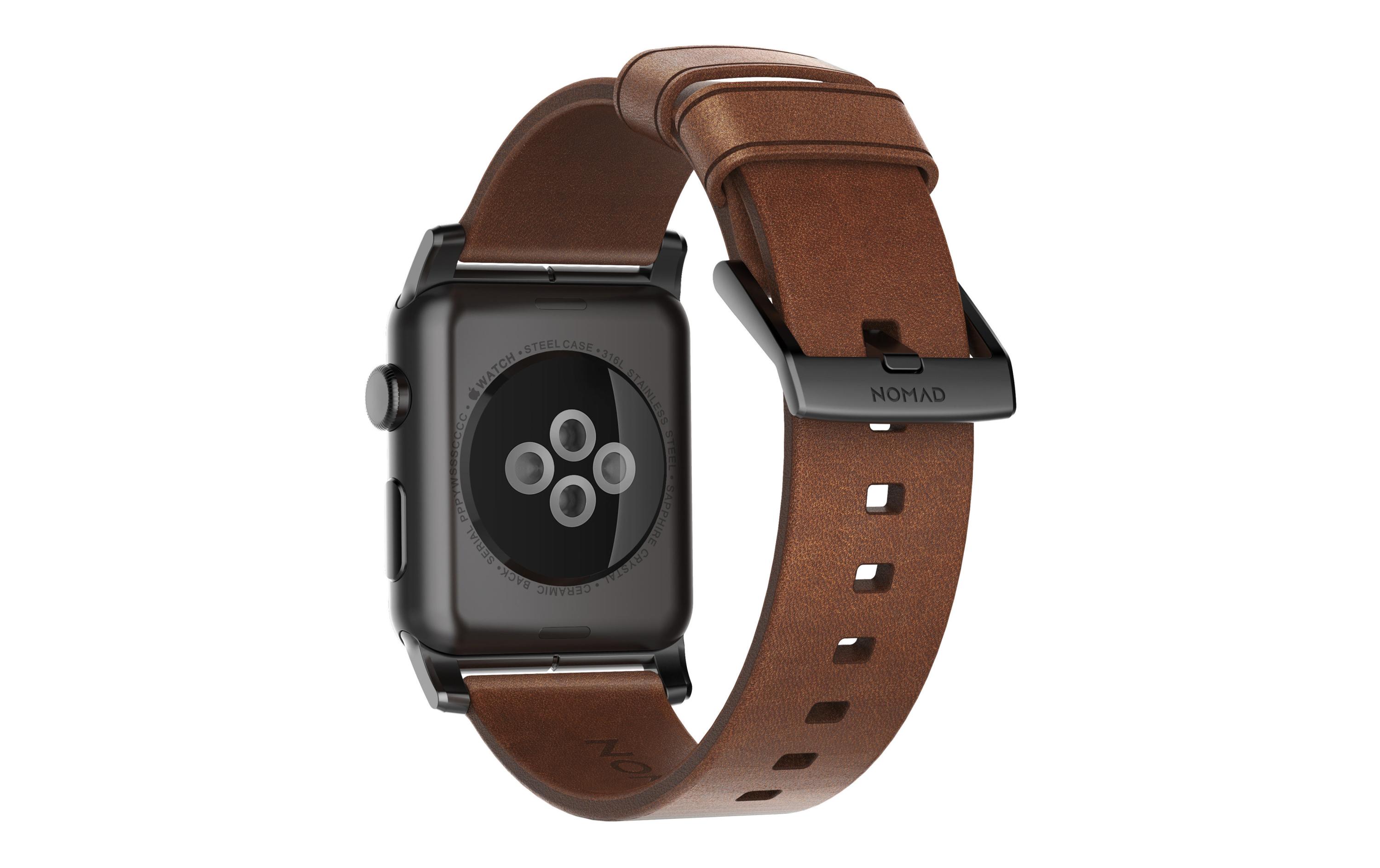 Lederarmband Modern Strap Apple Watch Braun/SchwarzPremium-Lederarmband für die Apple Watch