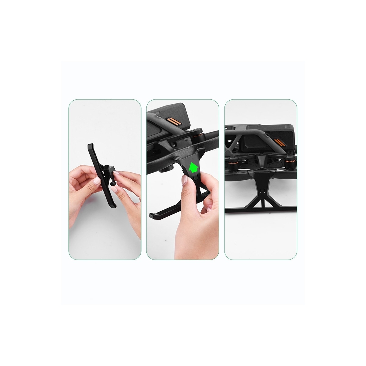 Sammenleggbart stativ Drone Height Extender Landingsutstyr for DJI Avata Sort