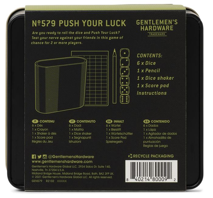 Push Your Luck (dice game) spil