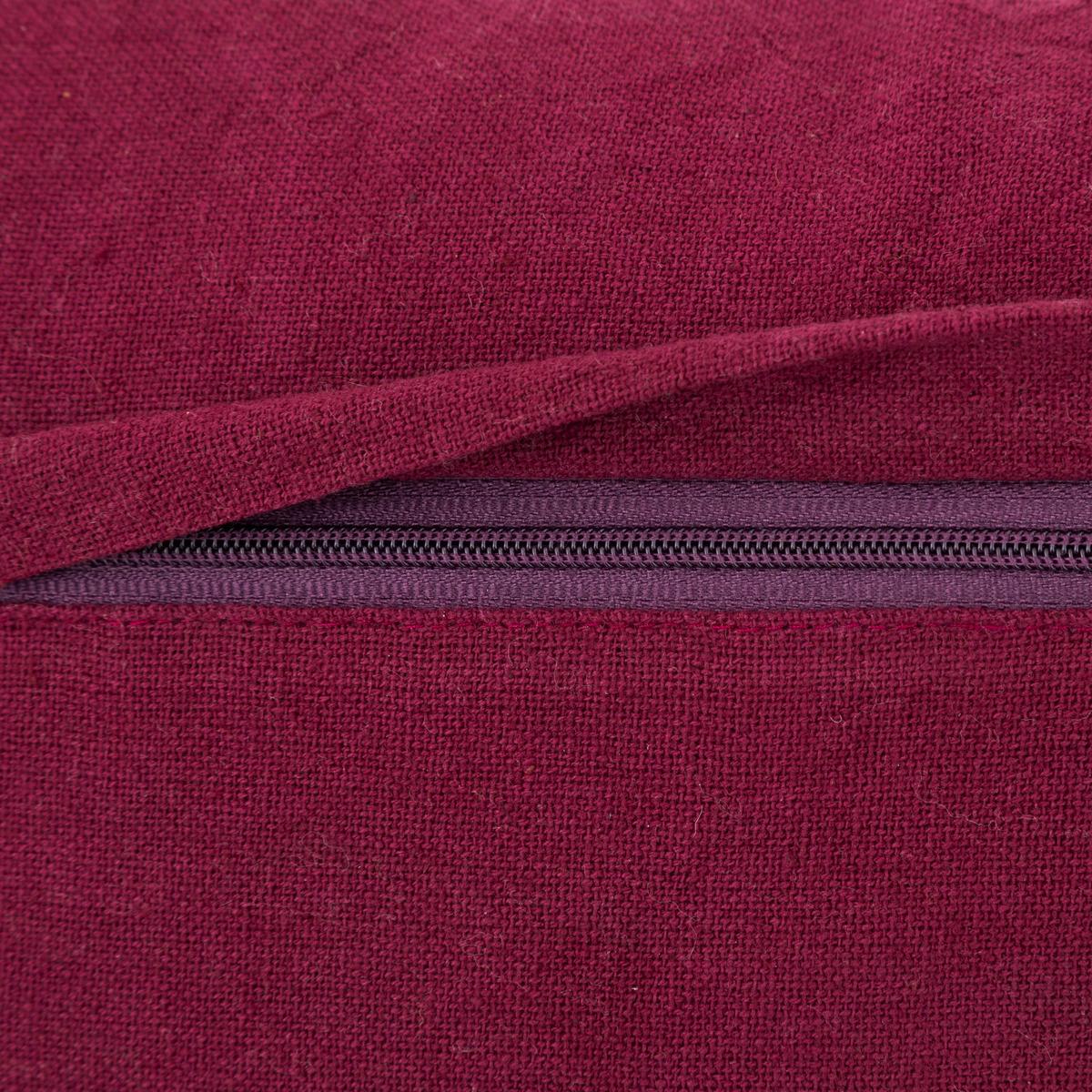 COUSSIN COTON FLOQUE AUTOMNE RUBIS 30X50CM