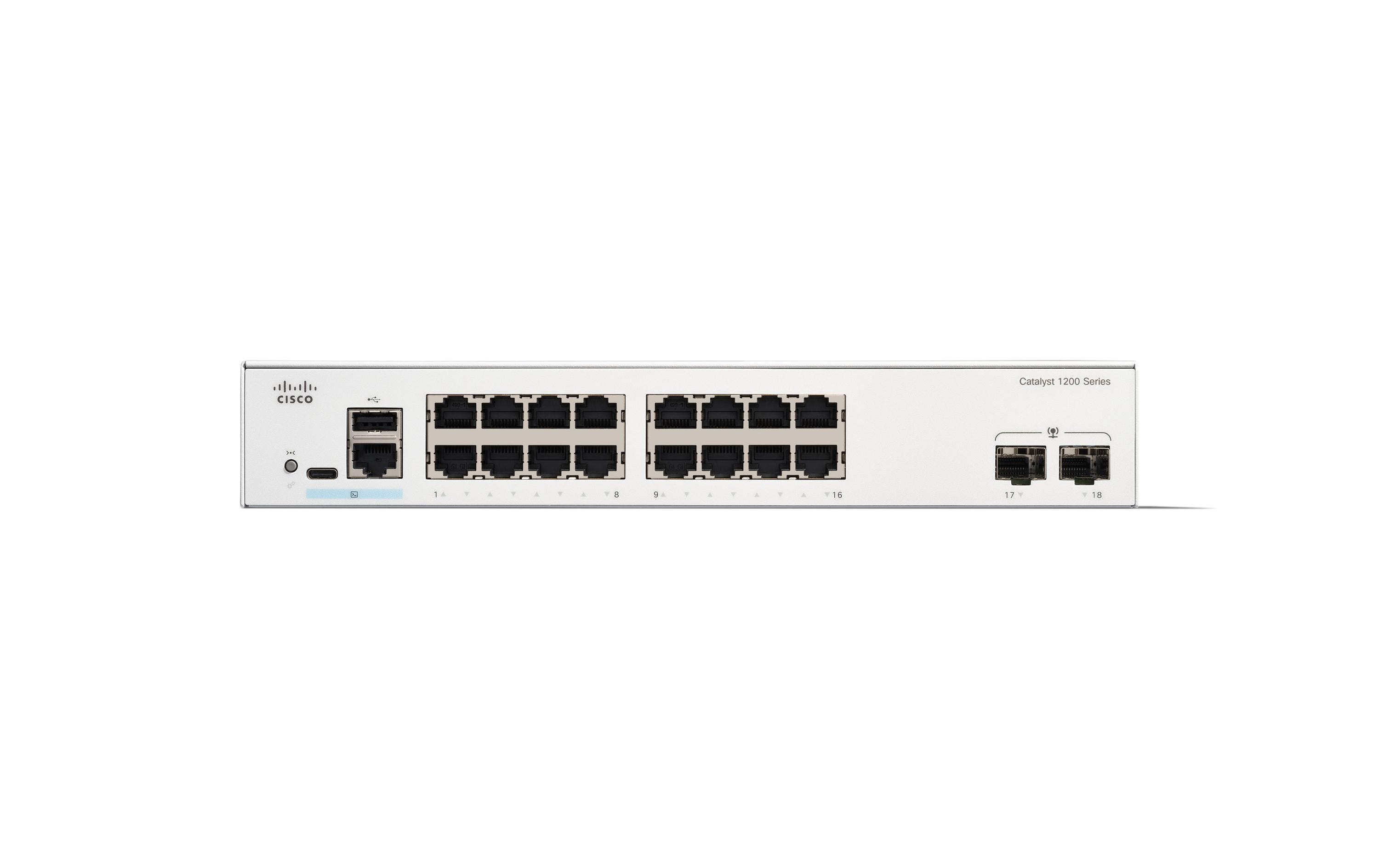 Switch Catalyst C1200-16T-2G 18 Port<br>Cisco Catalyst Switches der Serie 1200