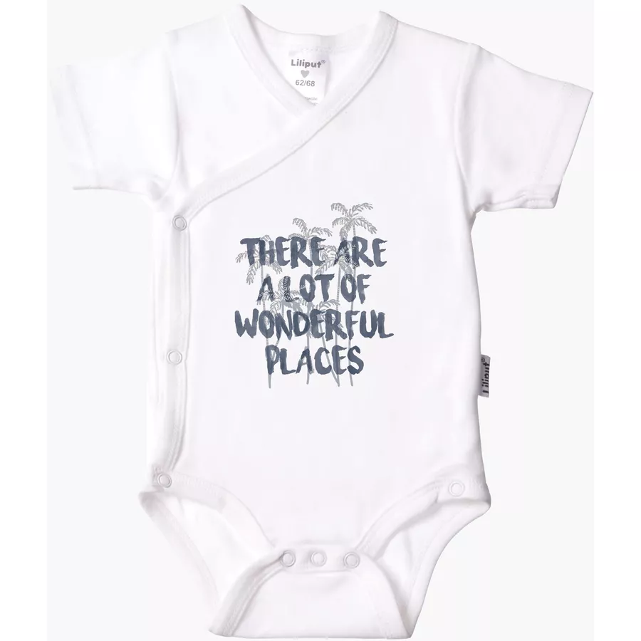 Liliput Kurzarm-Wickelbody 2er-Pack Wonderful Places weißhellblau