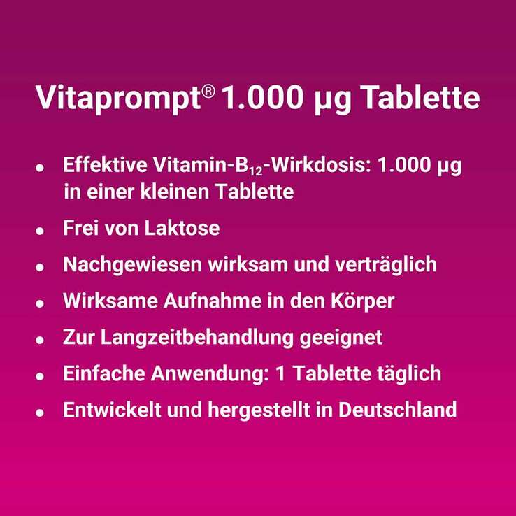 VITAprompt B12 1000 Mikrogramm Filmtabletten, 100 St
