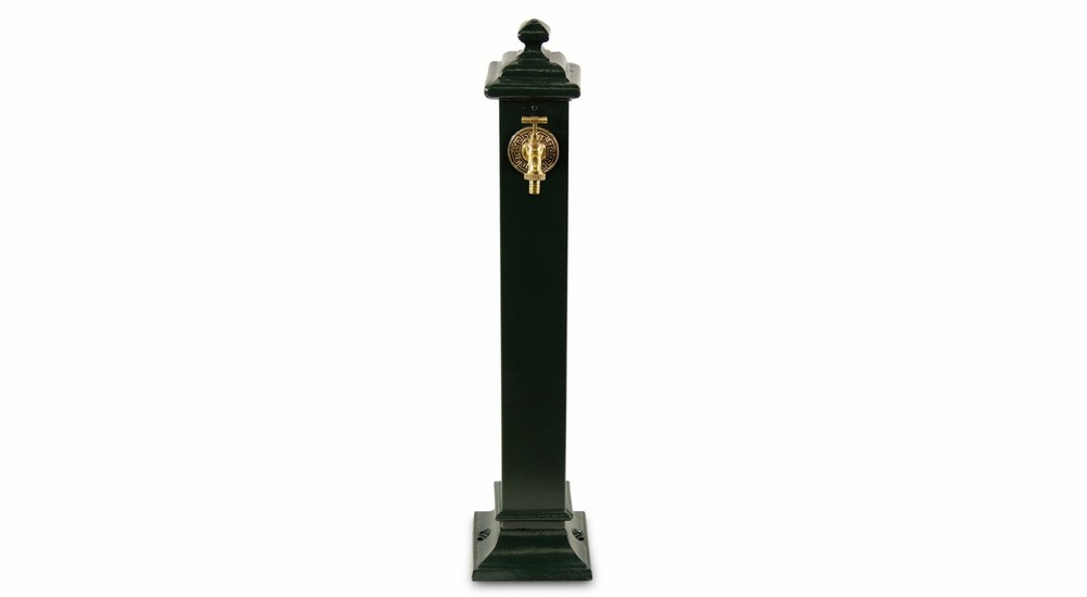 Fontaine de jardin métal vert 18.5x18.5x85.5cm