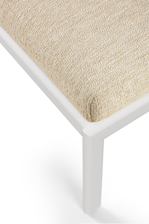 Ethnicraft Jack outdoor voetenbank aluminium Off white