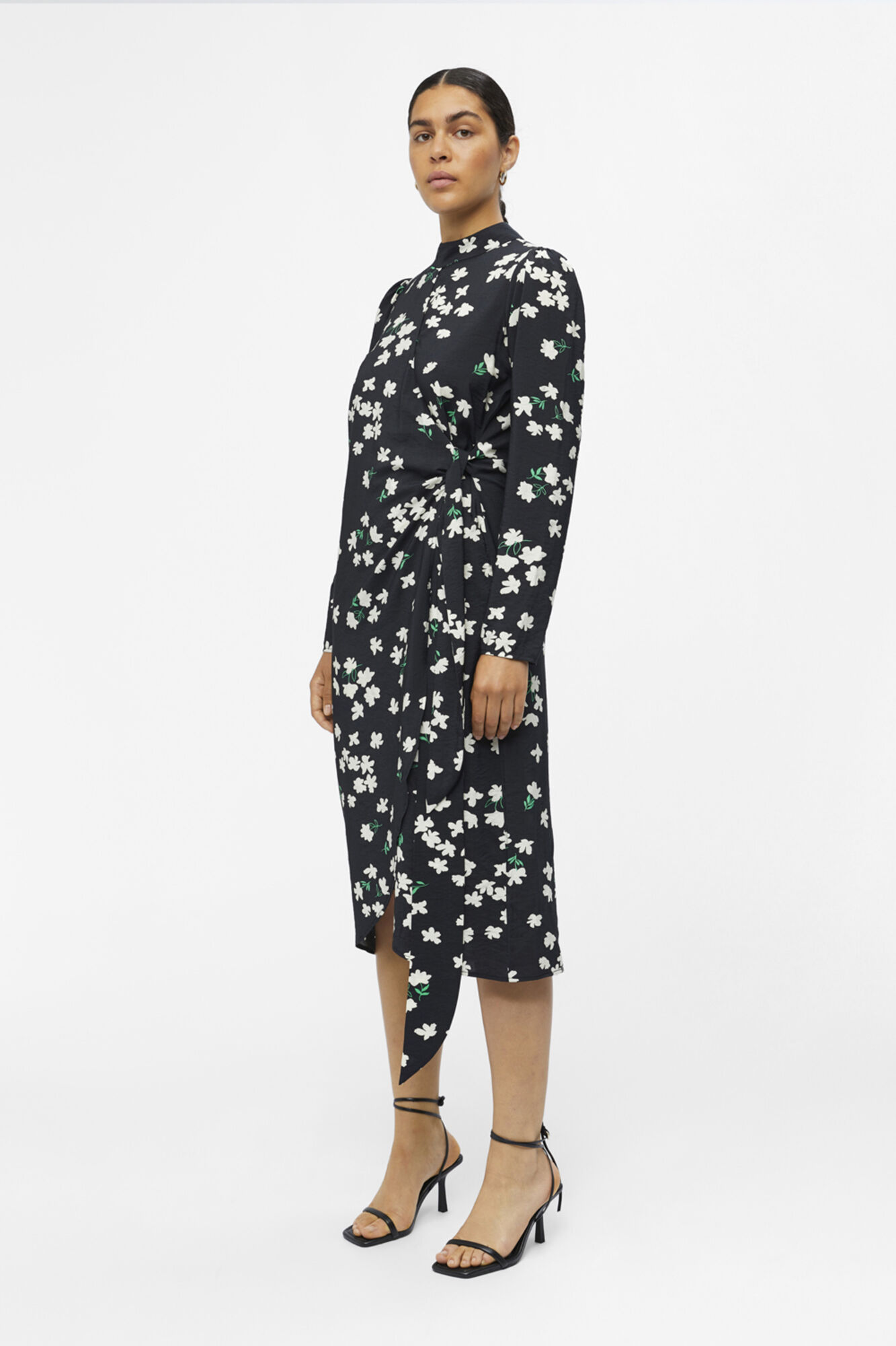 Vestido midi envelope - Preto