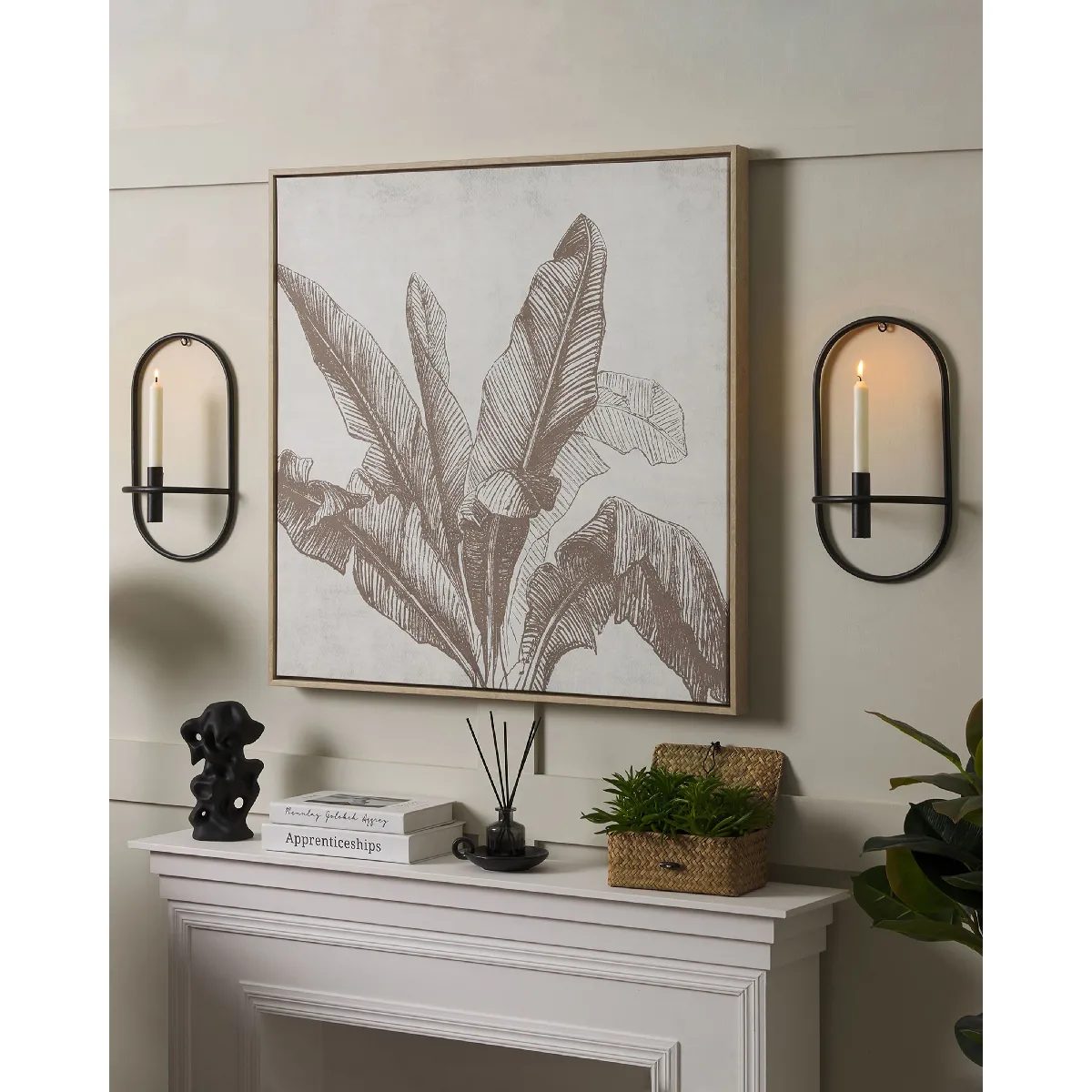 Beliani Bougeoir Caviana Noir