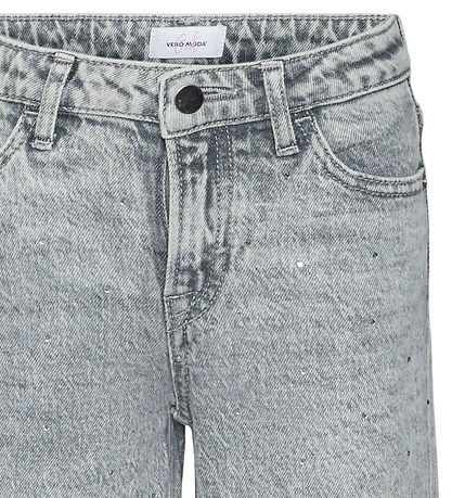 Vero Moda Girl Jeans - VMDaisy HR Wide Jeans Rhines - Medium Gre