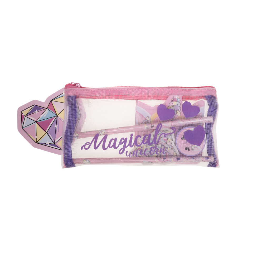 Unicorn Gems - Fyldt mesh penal pung