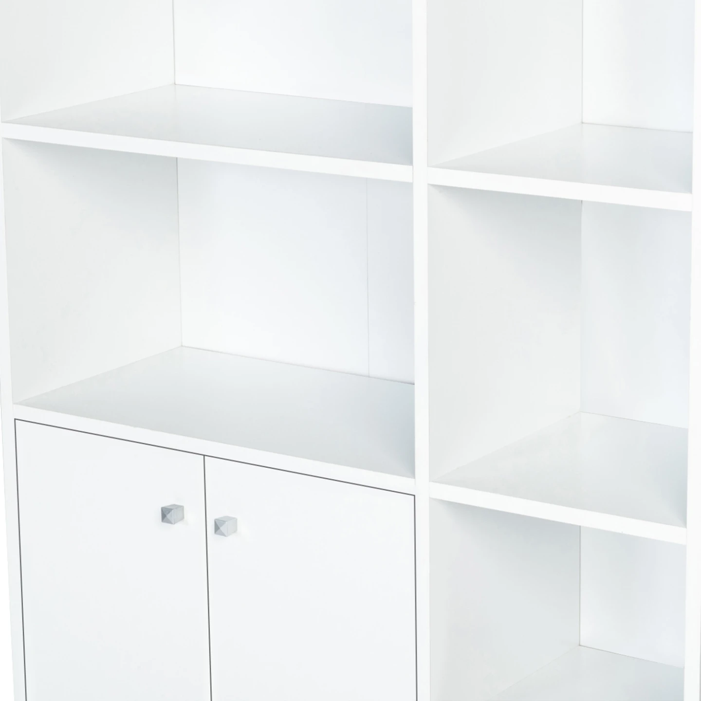 Bibliothèque 2 portes EMMIE scandinave blanc