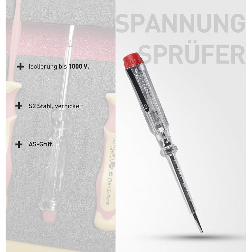 Högert Technik - Kit d'outils isolés 1000 V, 12 pièces | Kit d'outils électriciens | Coffret en plastique pratique : Bricolage