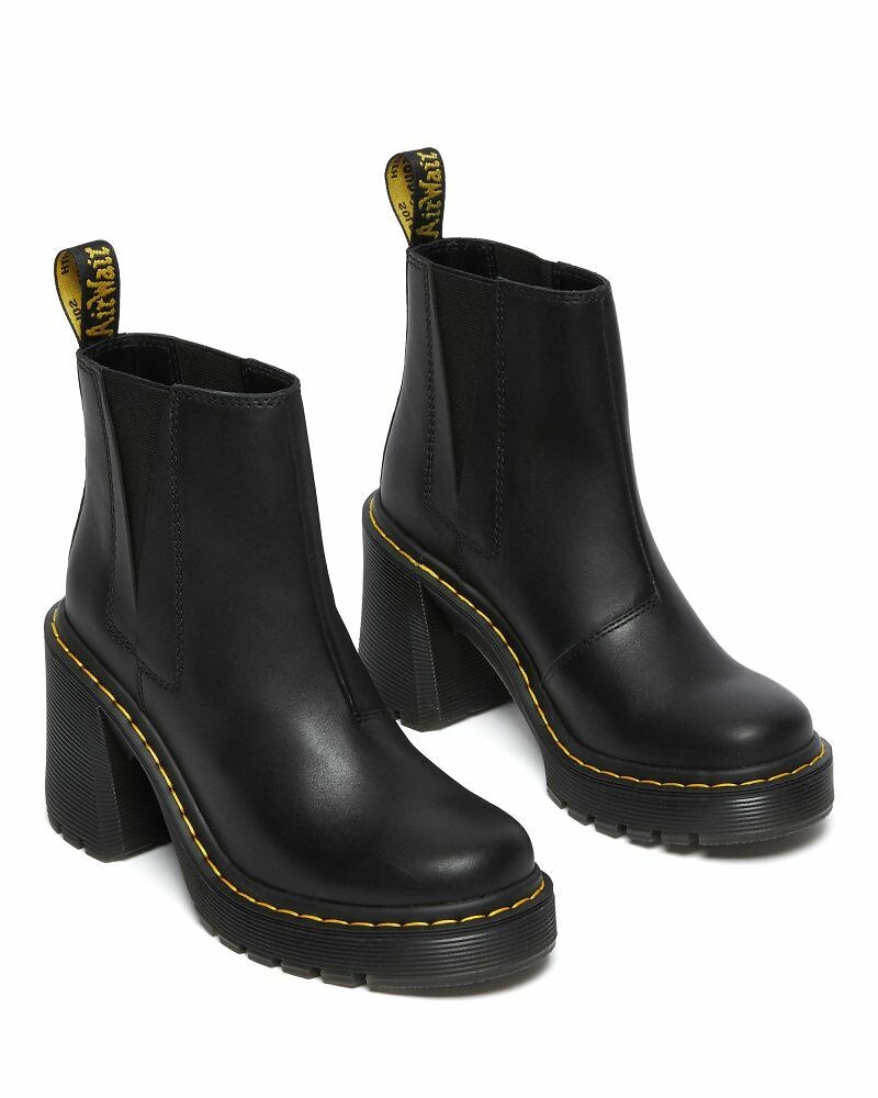 DR. MARTENS<br>Botas de couro Sendal com salto Spence