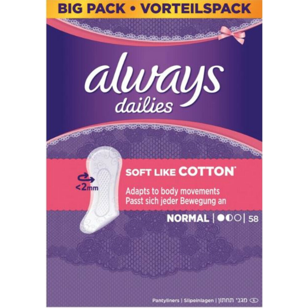 4x Always Inlegkruisjes Twist & Flex Normal58 stuks