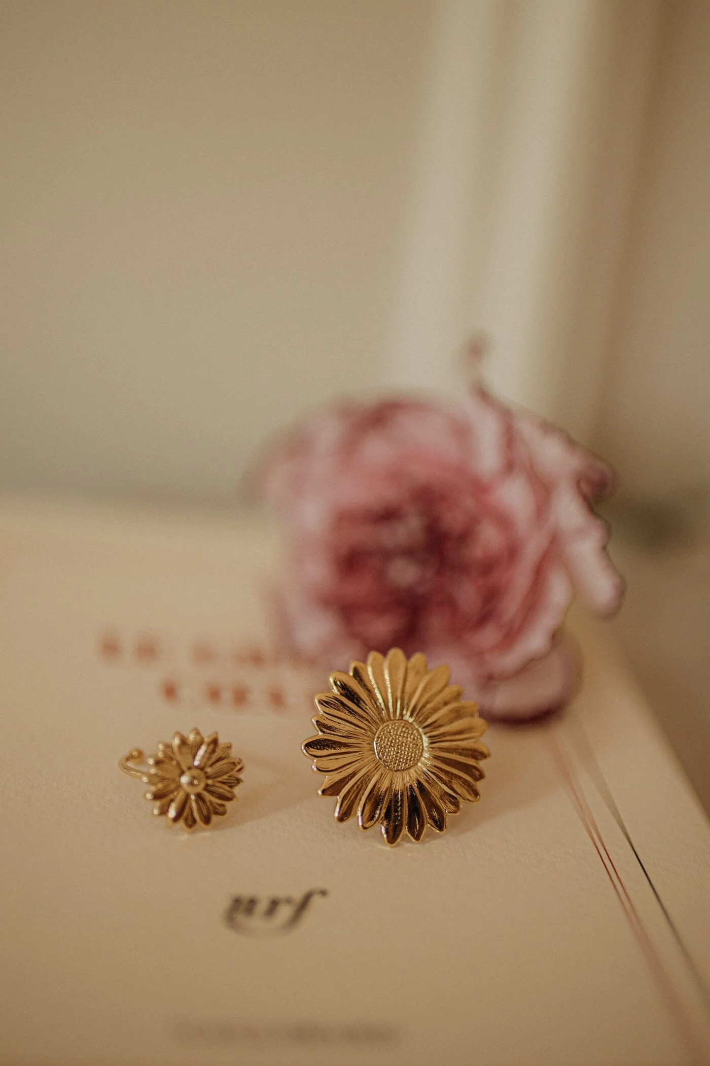 MAÏA - Maxi bague fleur doré à l'or fin | Doré