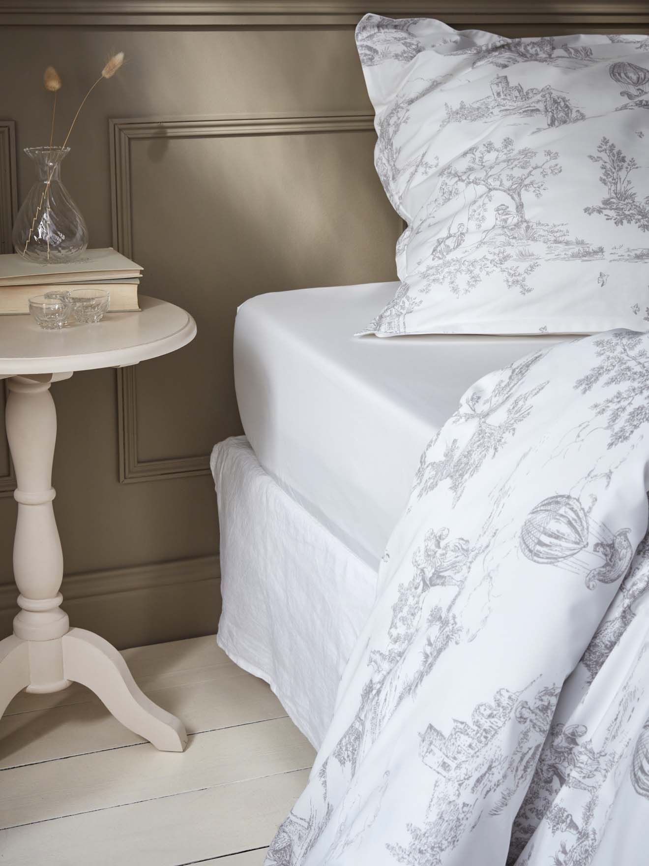 Drap-housse uni percale de coton 