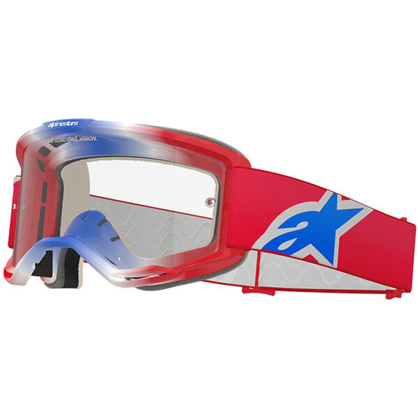 Alpinestars - Masque Vision 5 Corp Rouge / Blanc / Bleu / Transparent
