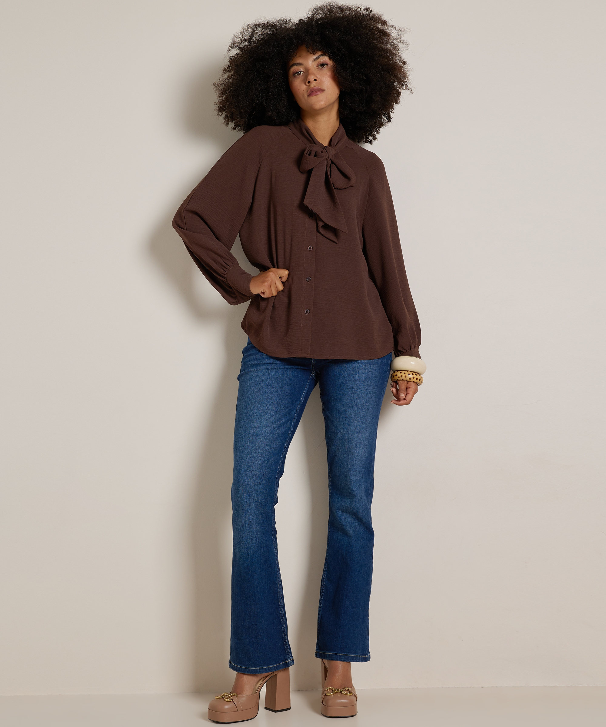 blouse met strik