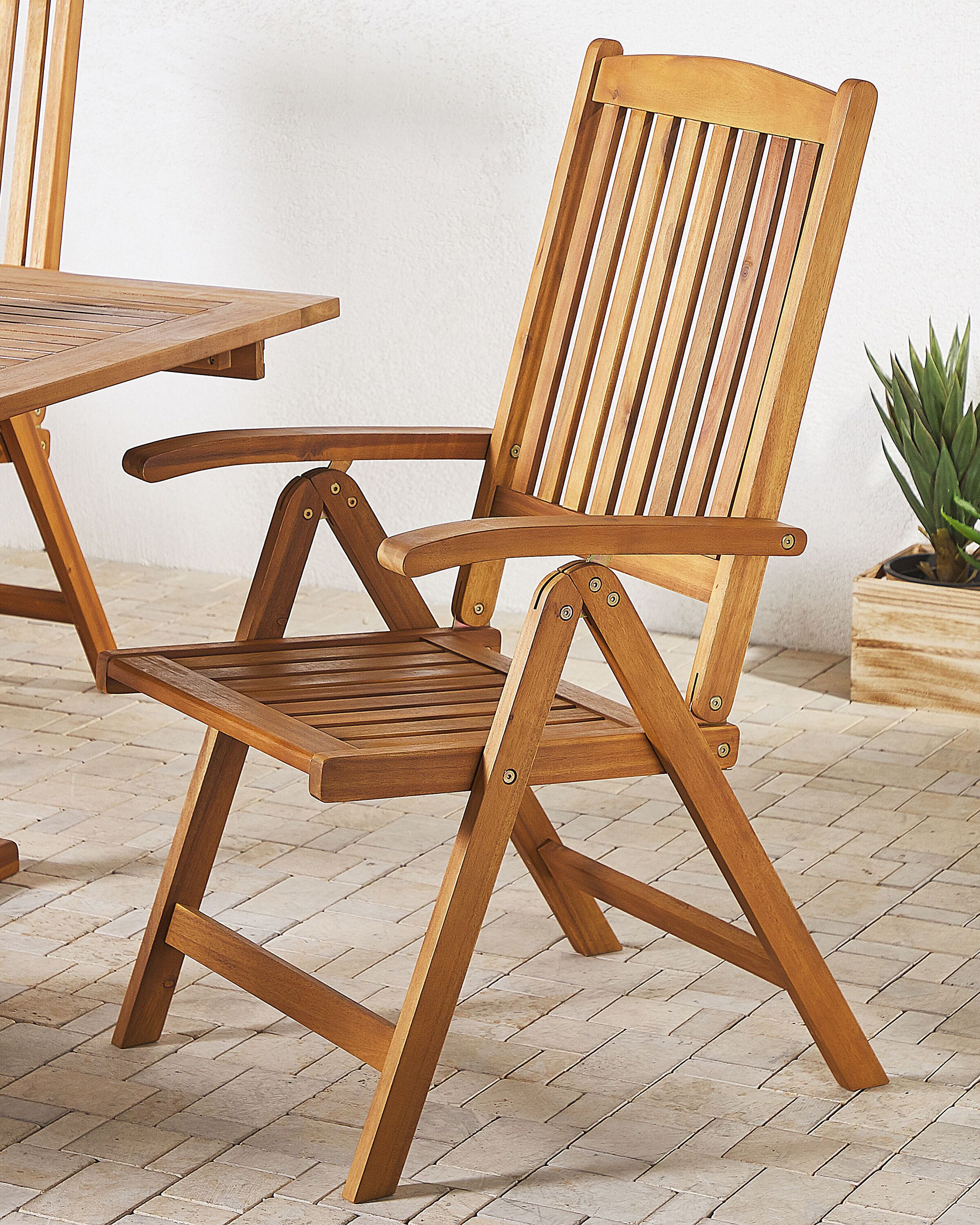 Set van 2 tuinstoelen JAVA Acaciahout Lichtbruin