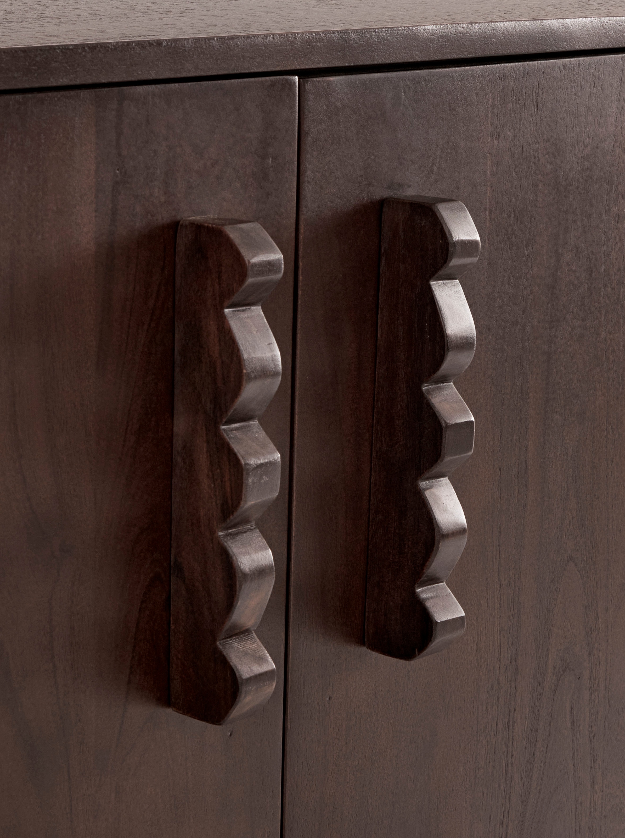 LeGer Home by Lena Gercke Sideboard »EMINA« Akazie Massivholz, 146cm Kommode, mit Soft-Close und Designgriffen
