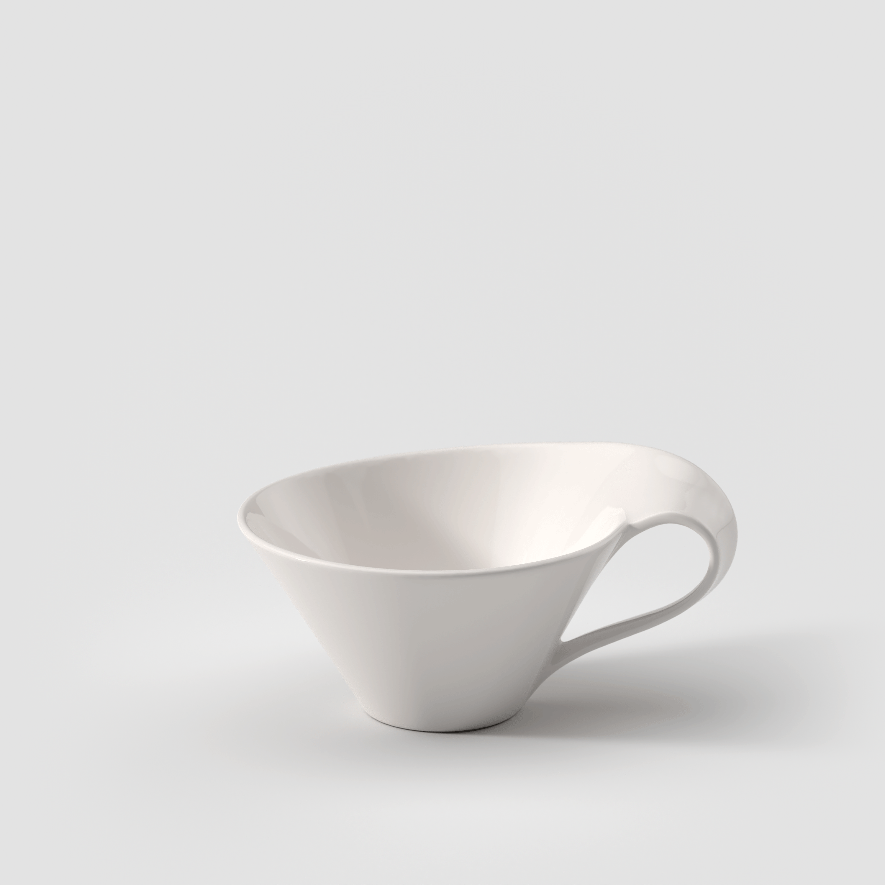 NewWave Tea cup White, 3.8 oz, Premium Porcelain