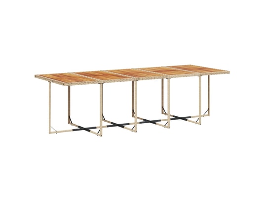 VIDAXL - Ensemble table et chaises Ensemble à manger de jardin et coussins 15 pcs beige