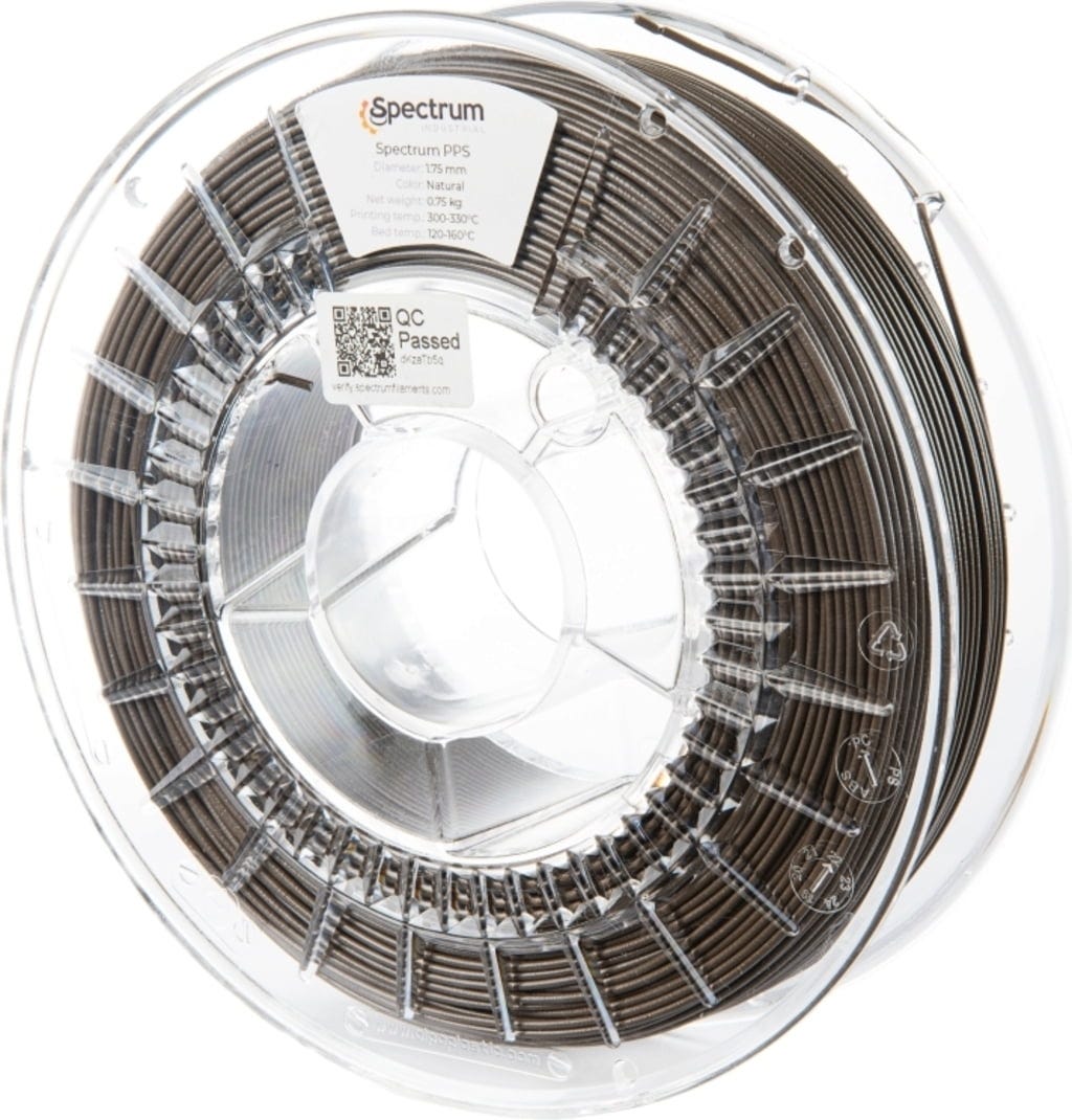 Spectrum  PPS AM230 Natural, 1,75 mm / 750 g    Temperaturbeständiges Material mit hervorragenden mechanischen Eigenschaften