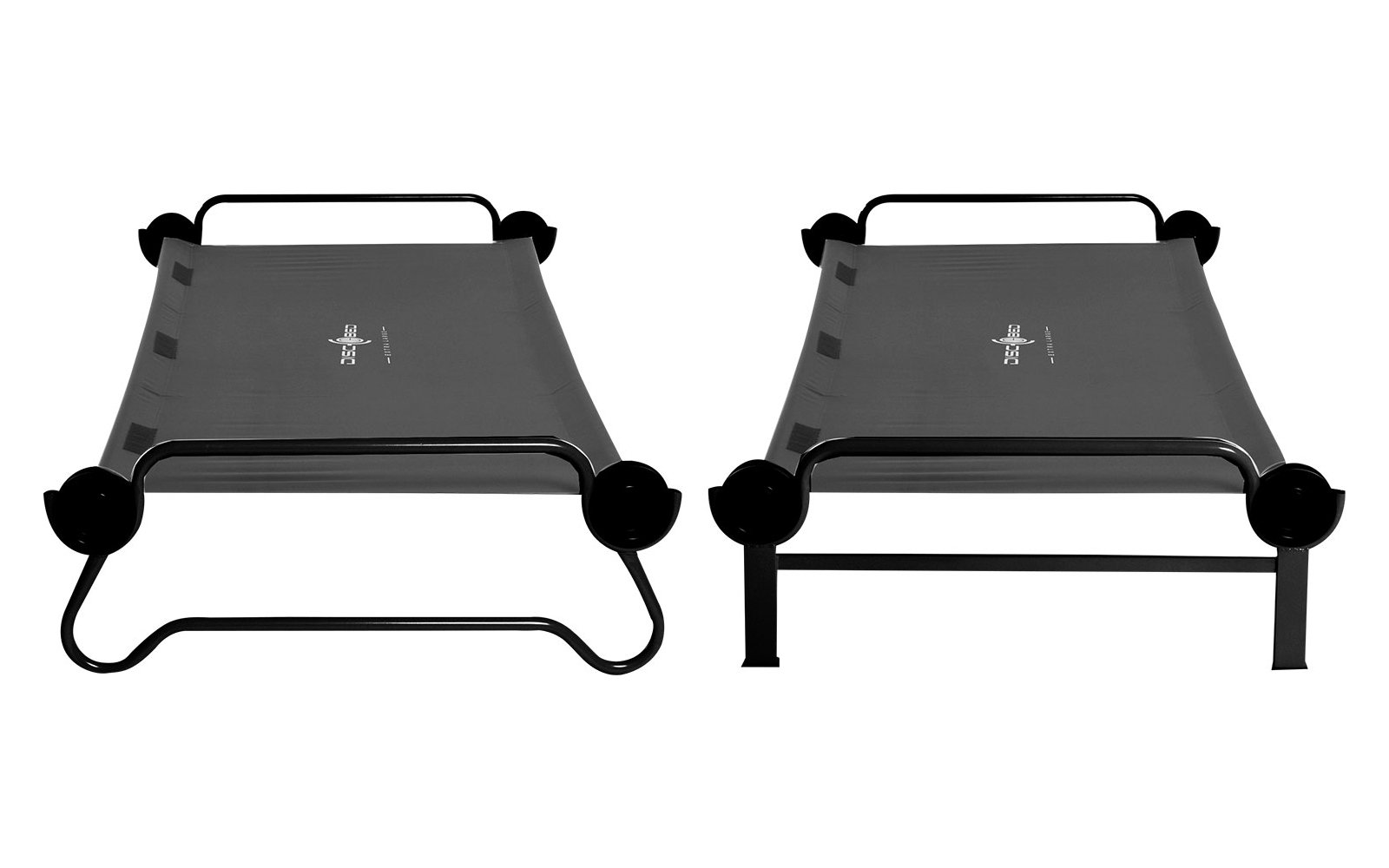 Disc-O-Bed Stockbett mit Seitentaschen XL Schwarz
