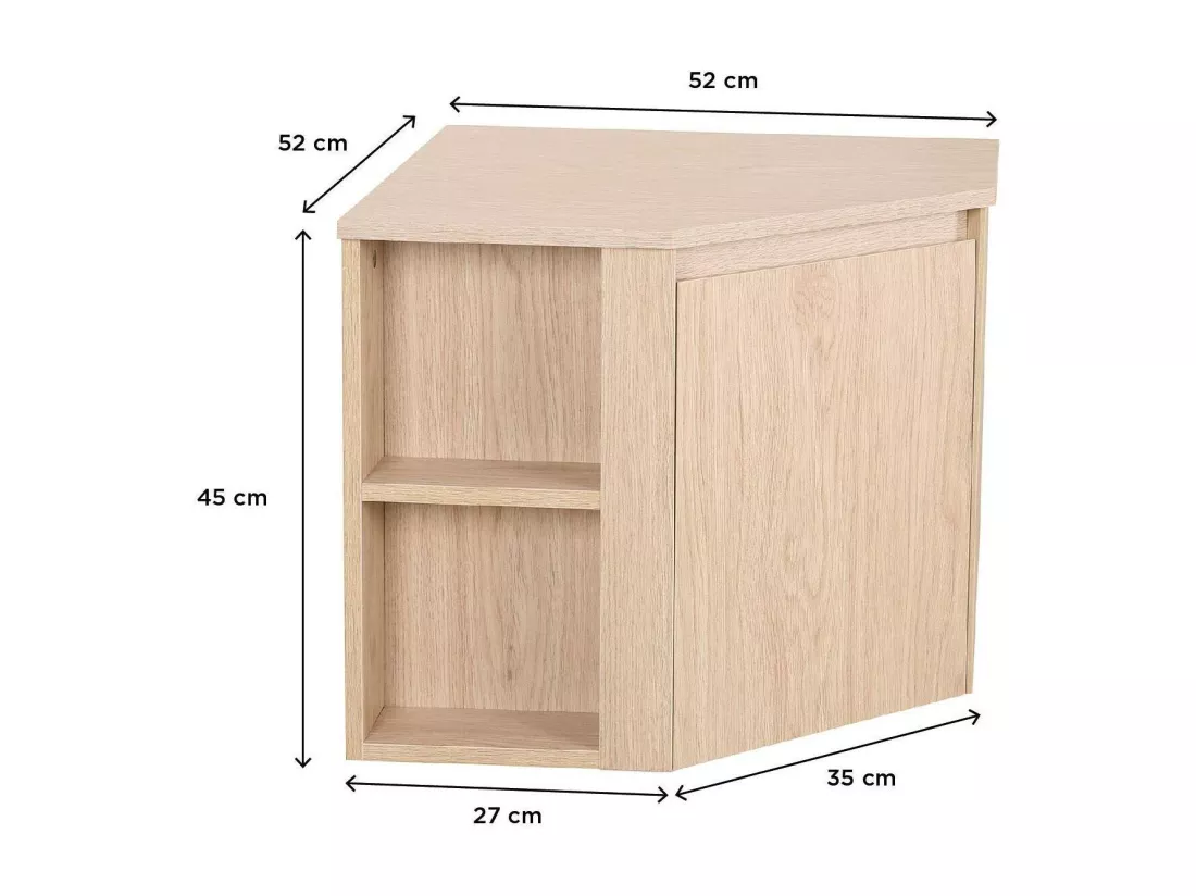 Meuble sous vasque d'angle