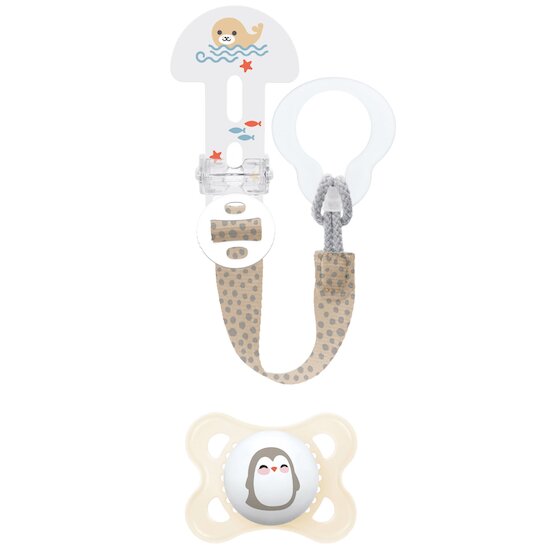Kit Sucette & Attache silicone Aléatoire   2 - 6 mois   de               Mam