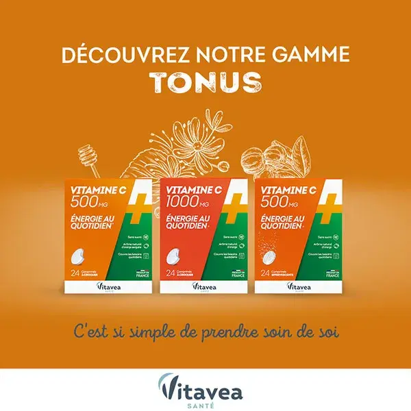 Vitavea Vitamina C 500mg Energia Diária 24 Comprimidos Mastigáveis