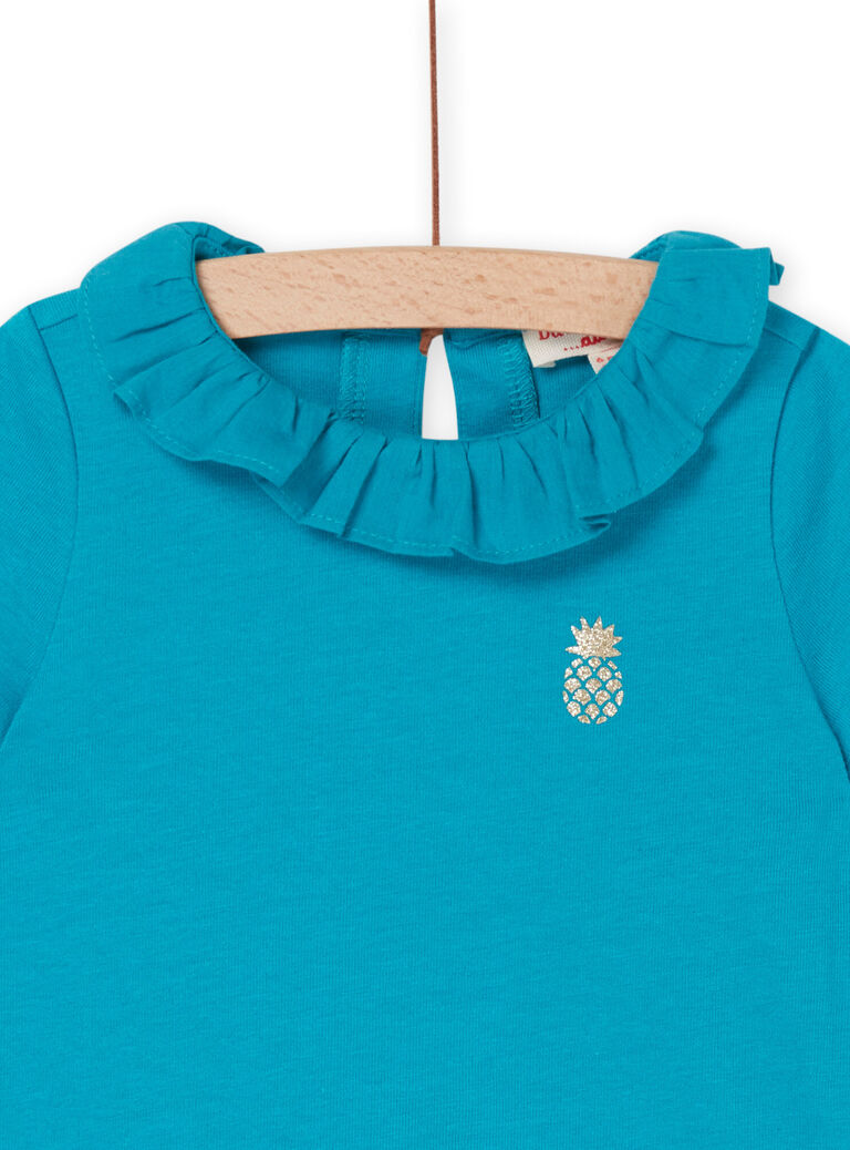 T-shirt turquoise foncé à manches courtes