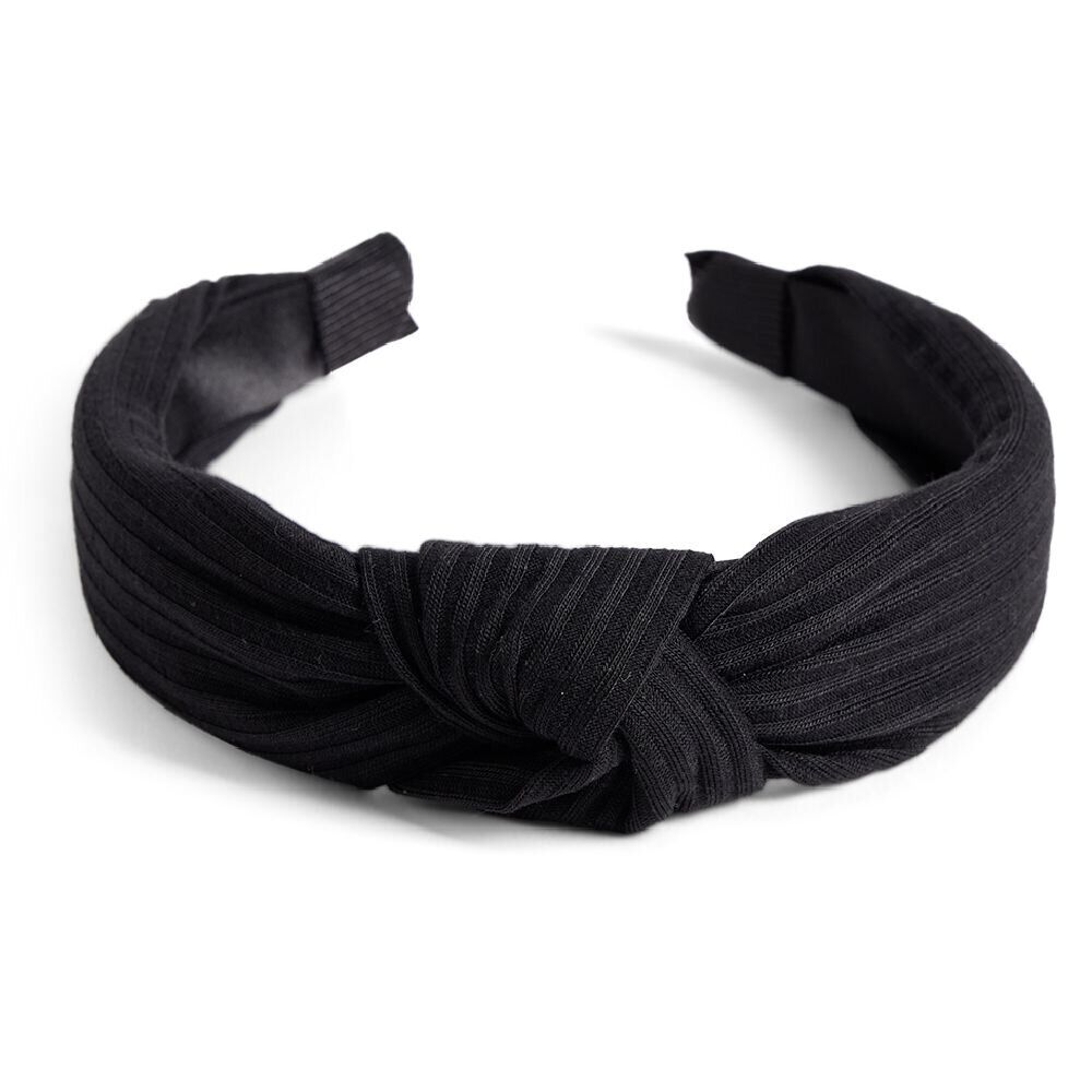 Bandeau serre tête noir avec noeud