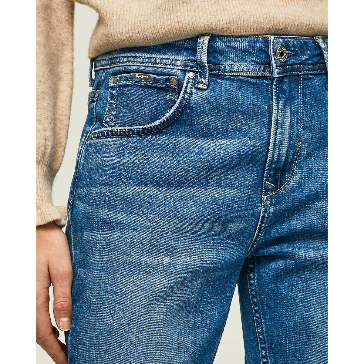 PEPE JEANS<br>Calça jeans reta de cintura alta VIOLETA