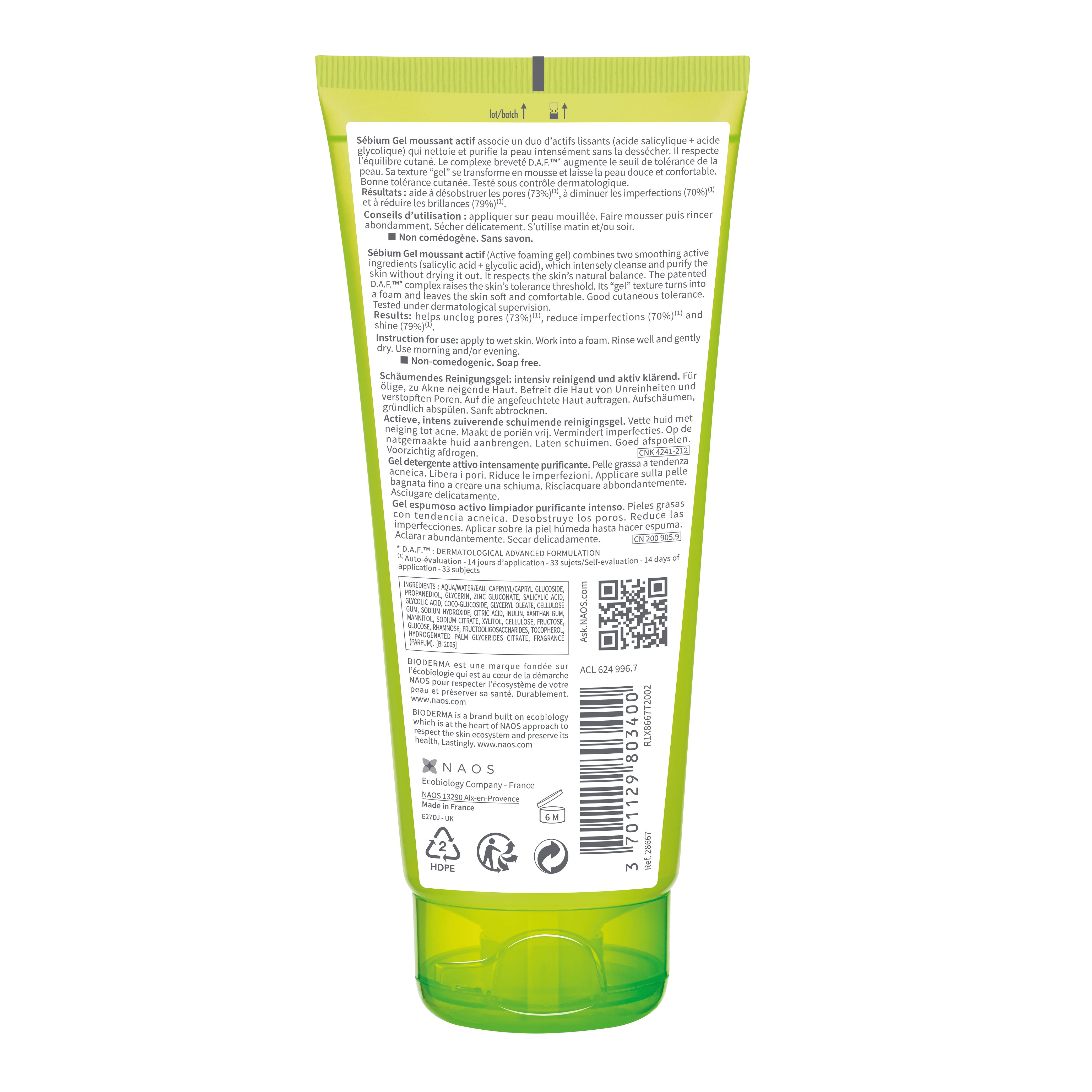 BIODERMA Sébium Gel moussant actif Reinigungsgel - Jetzt 25% sparen mit Code 
