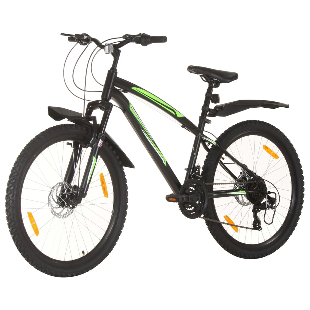 Bicicleta de montanha Vidaxl, 21 velocidades, roda de 26 polegadas (46 cm).