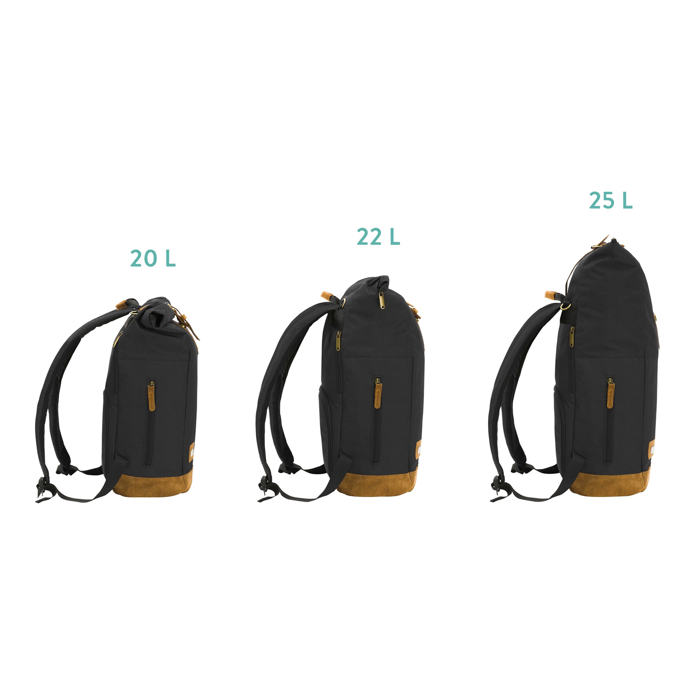 Fillikid Wickelrucksack Berlin schwarz melange