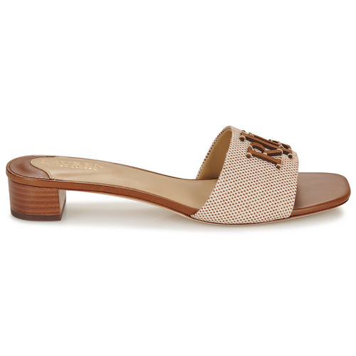 Lauren Ralph Lauren - FAY LOGO-SANDALS-FLAT SANDAL Cognac / Beige