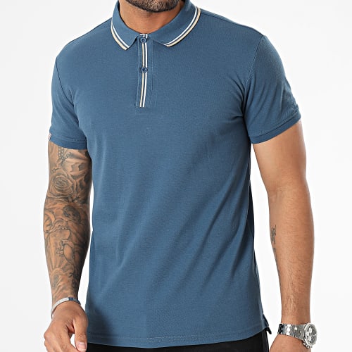 Polo Manches Courtes Bleu Marine