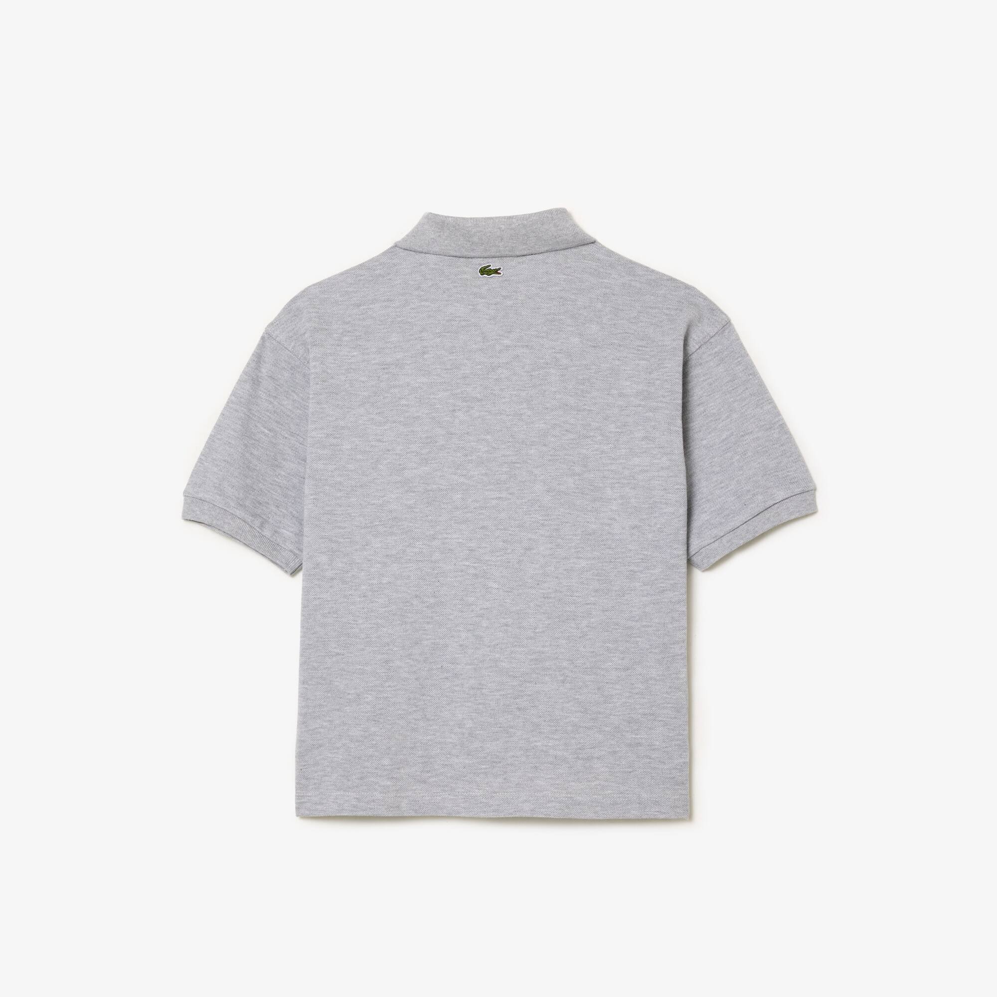 Poloshirt aus Baumwoll-Piqué mit Aufdruck Poloshirts - Grau - Lacoste - Kinder