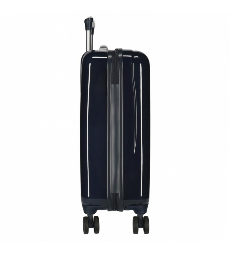 Mala de cabine rígida Joumma Bags Mickey Mouse, azul marinho - 38x55x20cm -