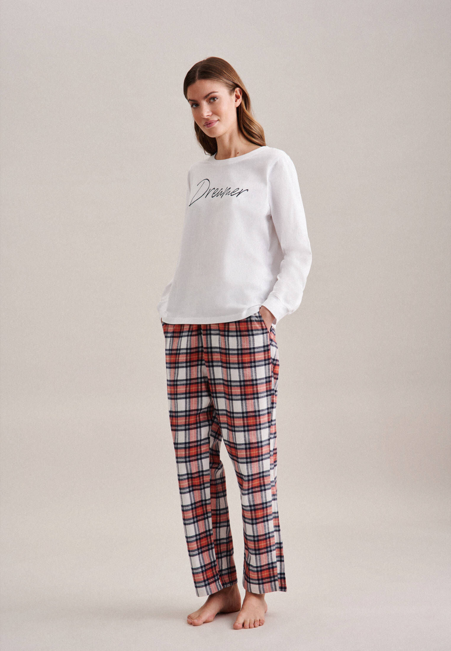 Seidensticker| Damen Pyjama Schwarze Rose