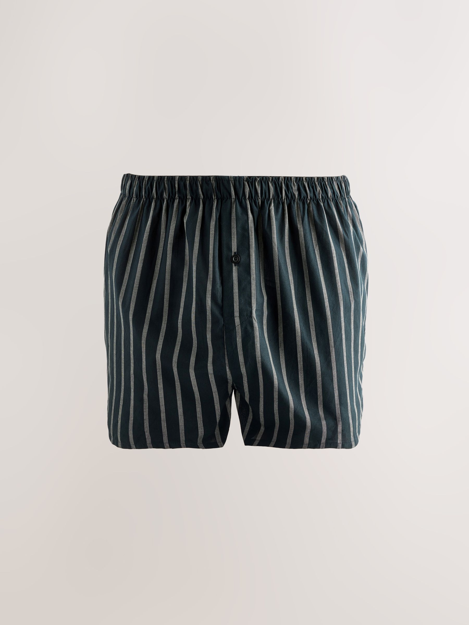 Zwarte streep - Verpakking van 4 - Geweven boxershorts van puur katoen