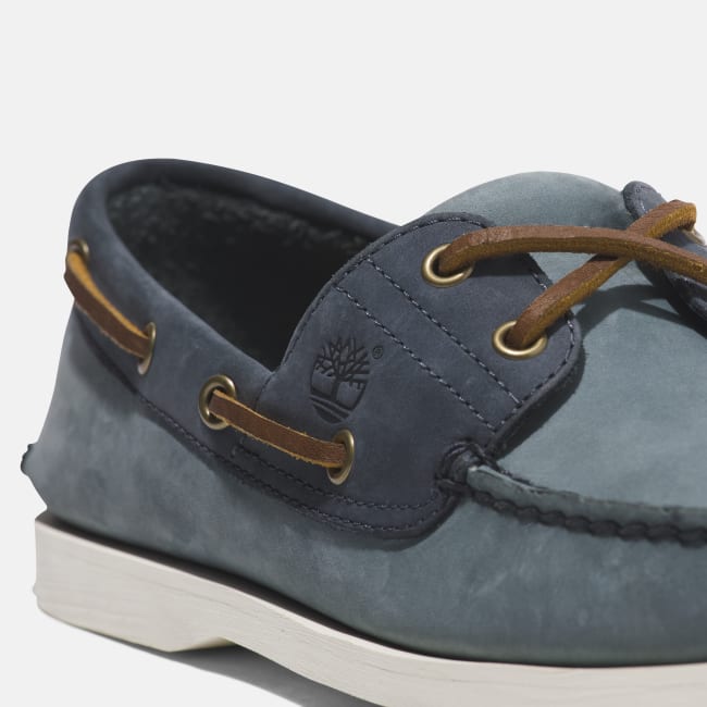 Scarpa da Barca in Pelle Classic da Uomo in Blu                medio