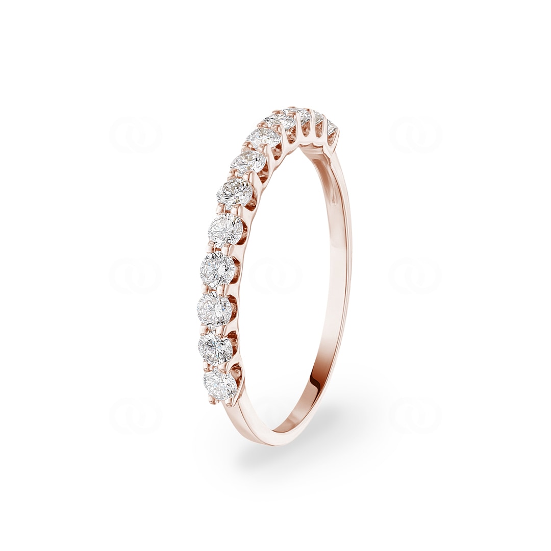 0.54 Karat Diamanten Mémoire Ring 750/18 K Roségold