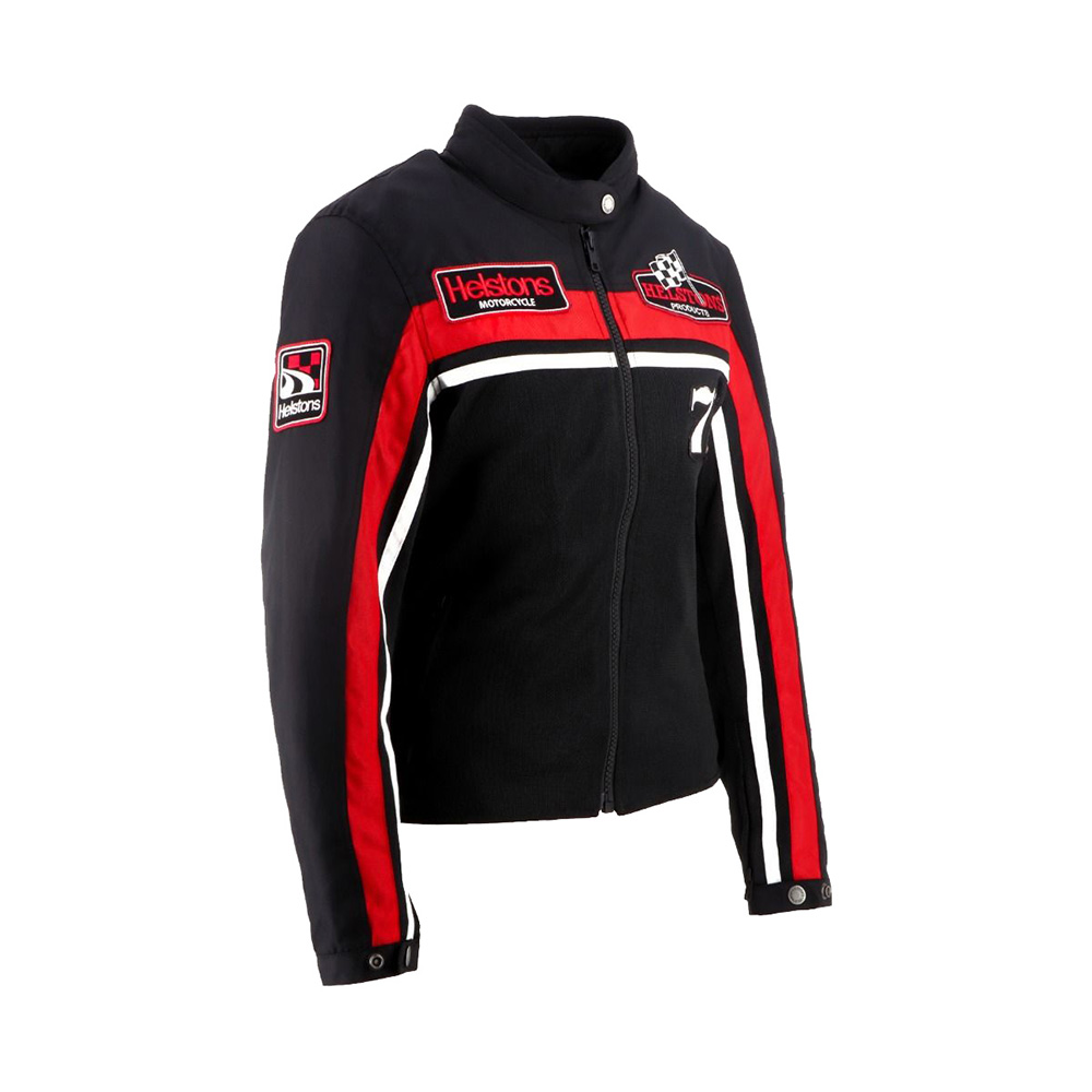 Helstons - Blouson femme Sturgis Air Noir / Blanc / Rouge
