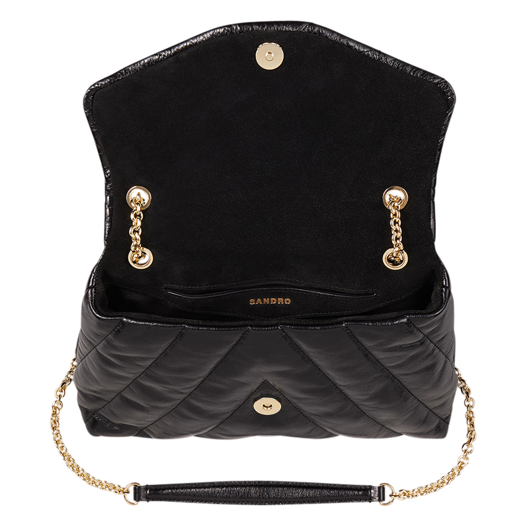 MILA - Sac bandoulière en cuir vieilli | Noir