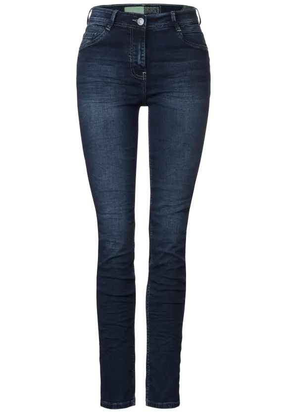 Slim Fit Jeans - mid blue used wash
