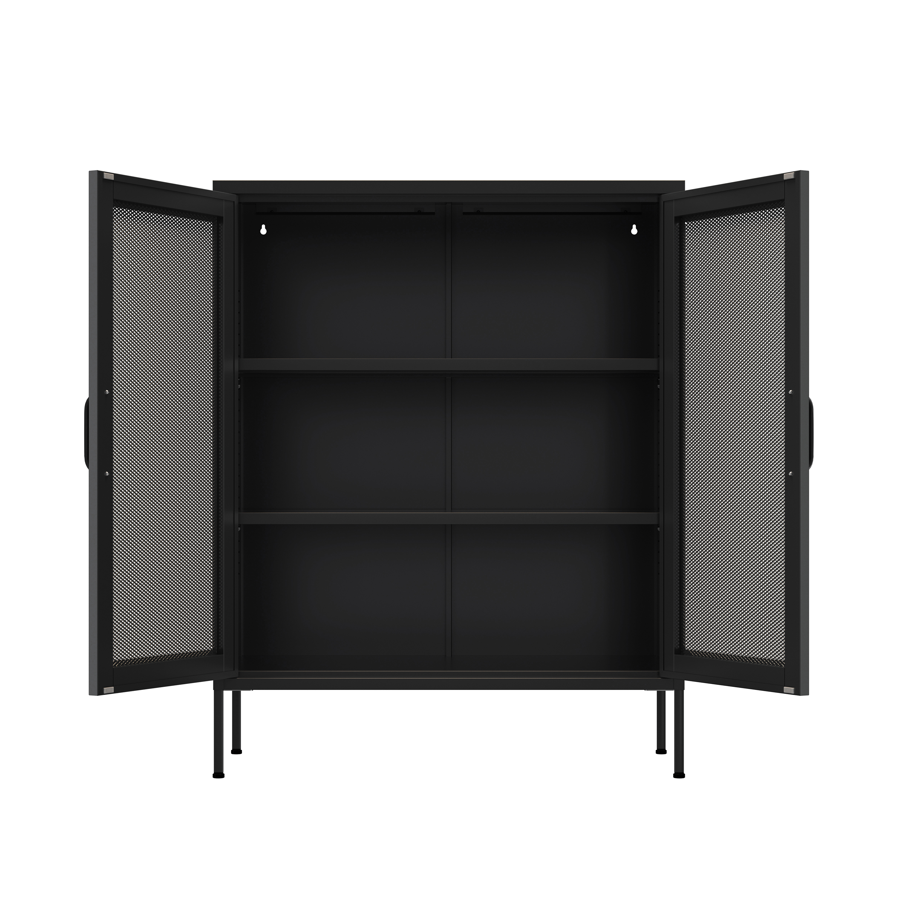 Kommode Metall BRANDO 80 x 101 cm schwarz