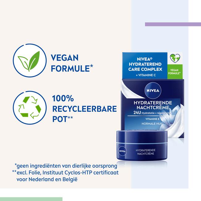 NIVEA Essentials +24h Hydraterende Nachtcrème 50 ML